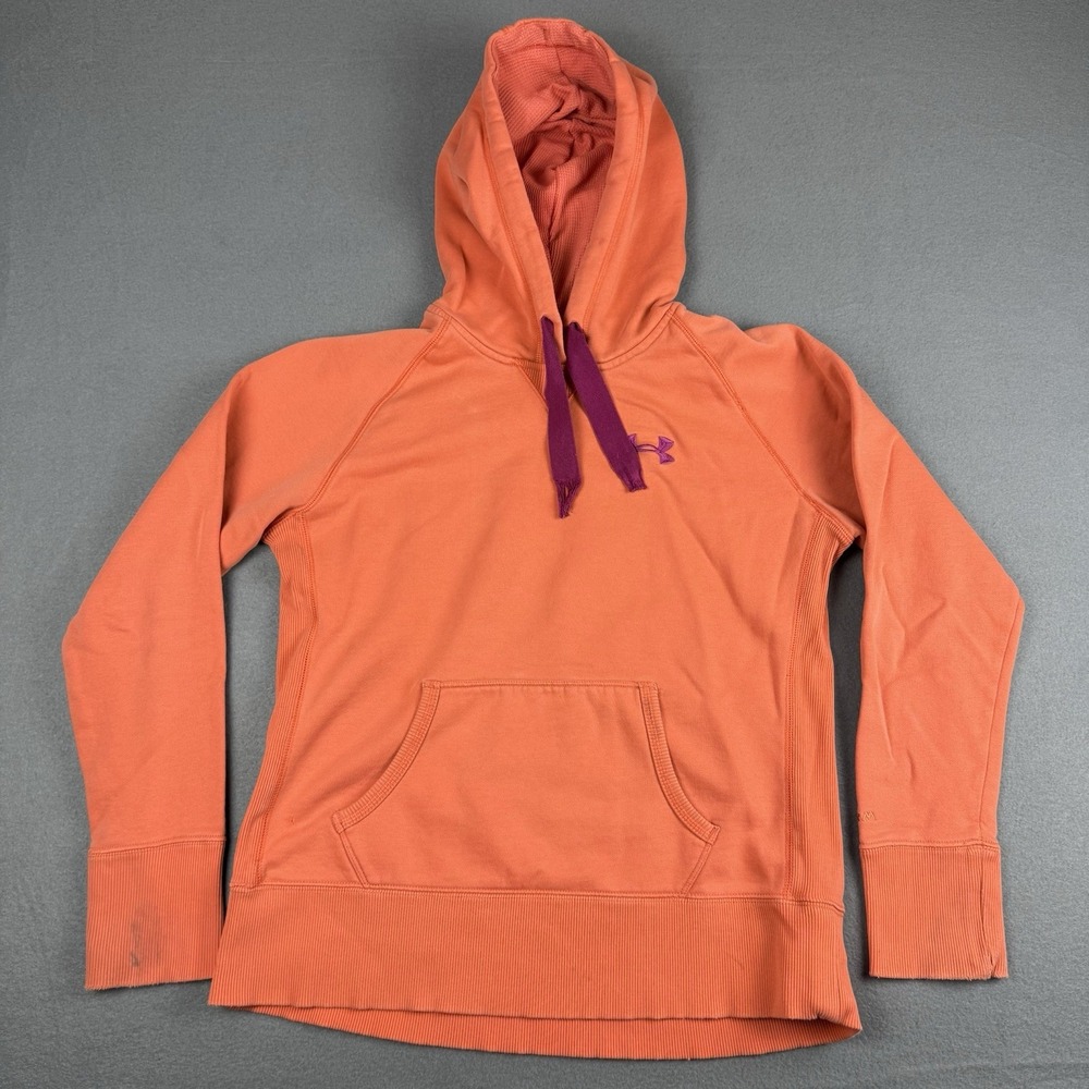 Under Armour Storm Hoodie Size Small Orange‎ Burgundy FLAWS